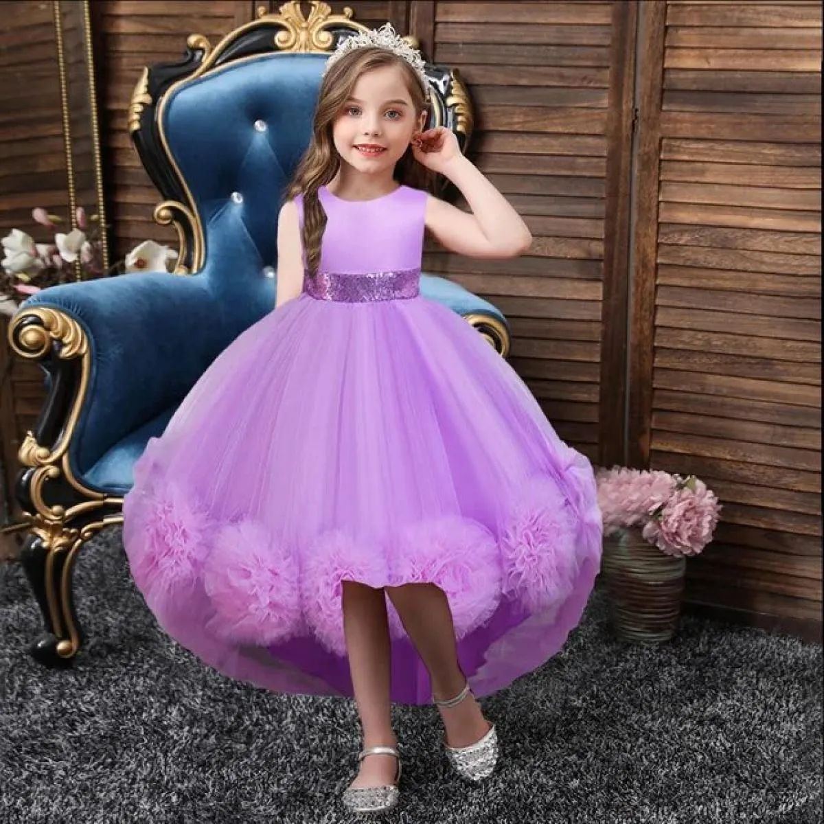 Baby Girl Tutu Abito da festa Abiti da bambina di fiori per matrimonio 1 2 3 4 5 anni Compleanno Abbigliamento per bambini Princ